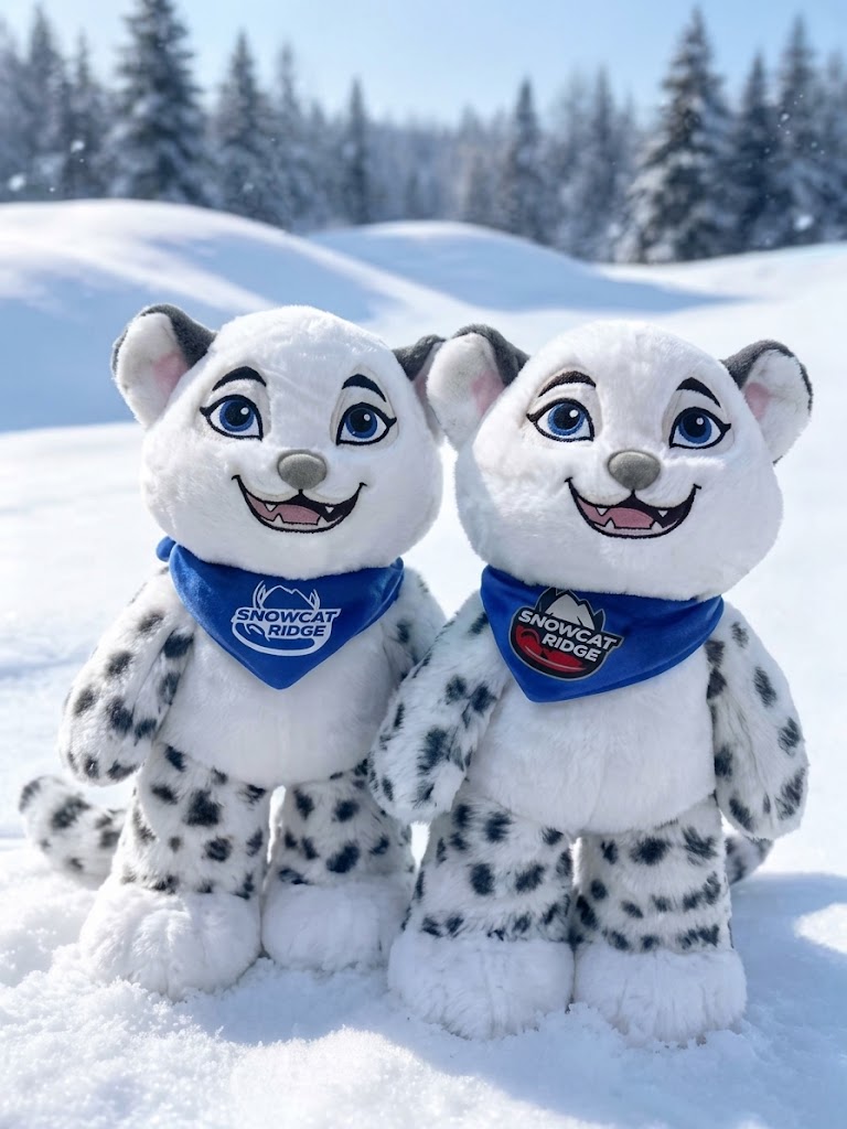 Custom Plush Snow Leopard Mascot Toy