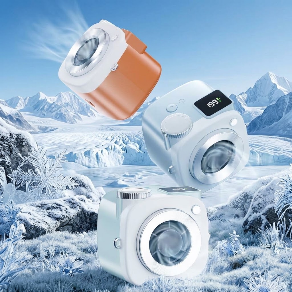 Camera-Style Rechargeable Mini Cooling Fan