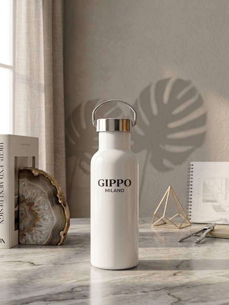 Insulated Stainless Steel Water Bottle with Metal Handle